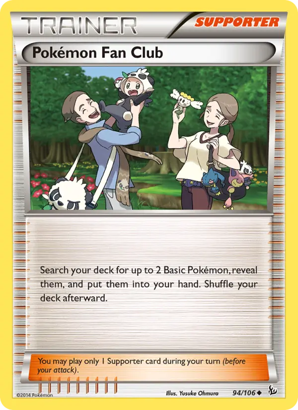 Pokémon Fan Club Uncommon Pokemon card #94 from Flashfire