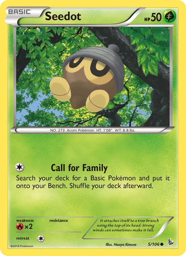 Seedot Common Pokemon card #5 from Flashfire