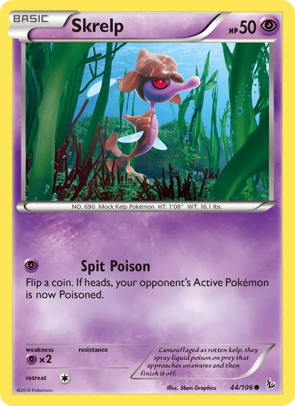 Skrelp Common Pokemon card #44 from Flashfire