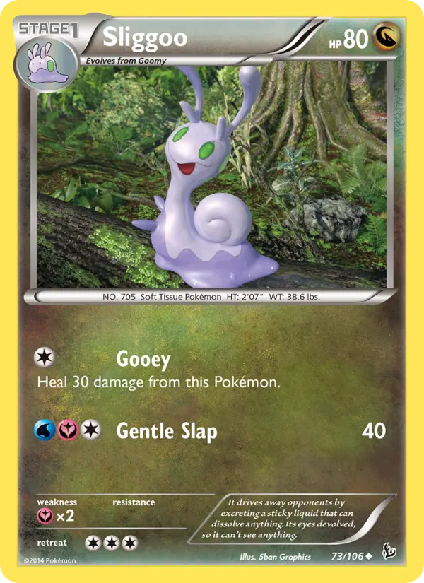 Sliggoo Uncommon Pokemon card #73 from Flashfire