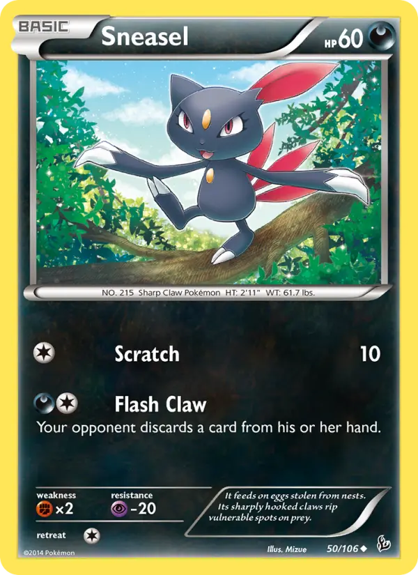 Sneasel Uncommon Pokemon card #50 from Flashfire