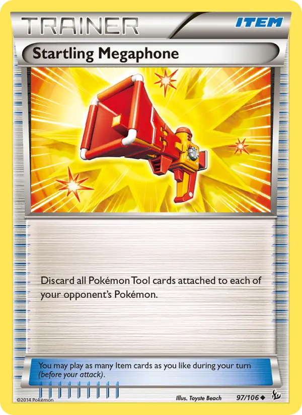 Startling Megaphone Uncommon Pokemon card #97 from Flashfire