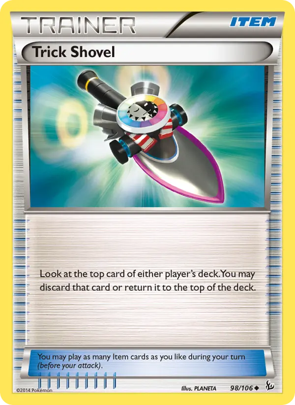 Trick Shovel Uncommon Pokemon card #98 from Flashfire