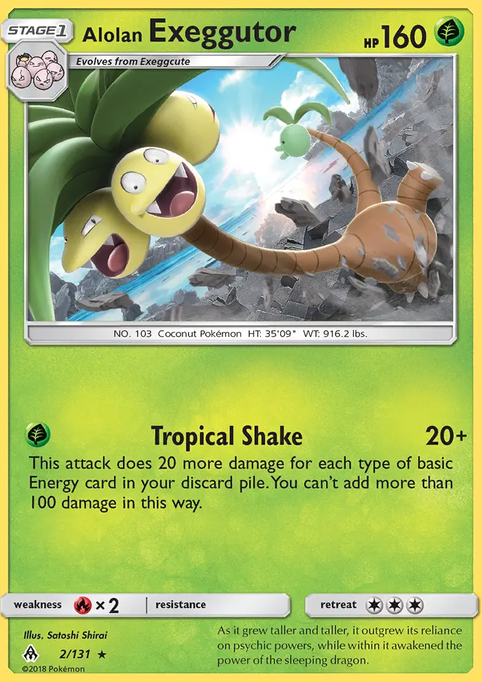 Alolan Exeggutor Rare Pokemon card #2 from Forbidden Light