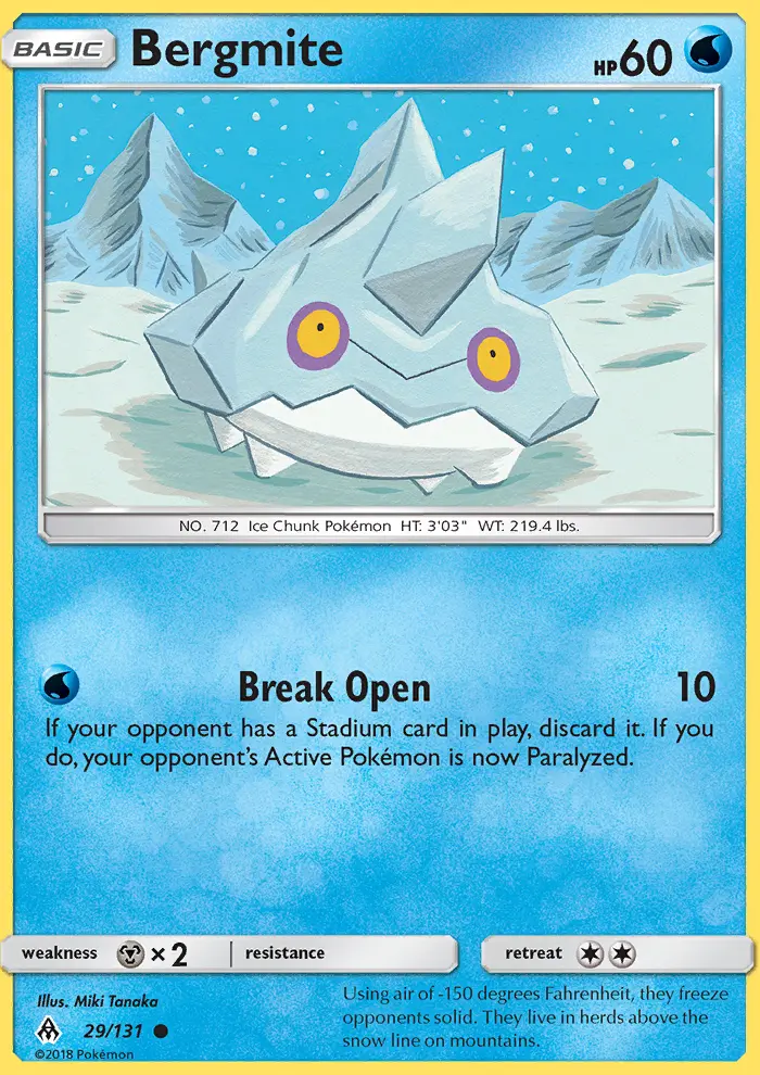 Bergmite Common Pokemon card #29 from Forbidden Light