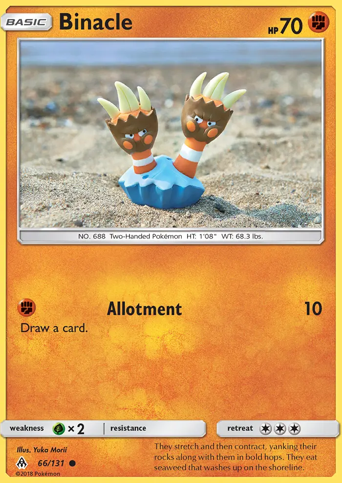 Binacle Common Pokemon card #66 from Forbidden Light