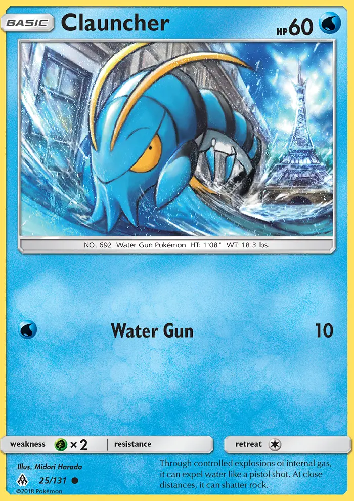 Clauncher Common Pokemon card #25 from Forbidden Light