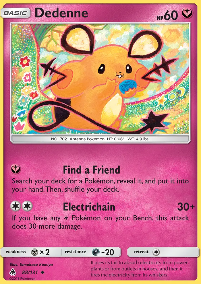 Dedenne Uncommon Pokemon card #88 from Forbidden Light