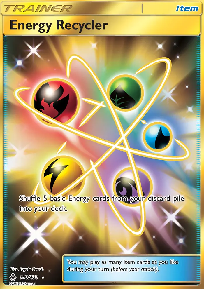 Energy Recycler Secret Rare Pokemon card #143 from Forbidden Light
