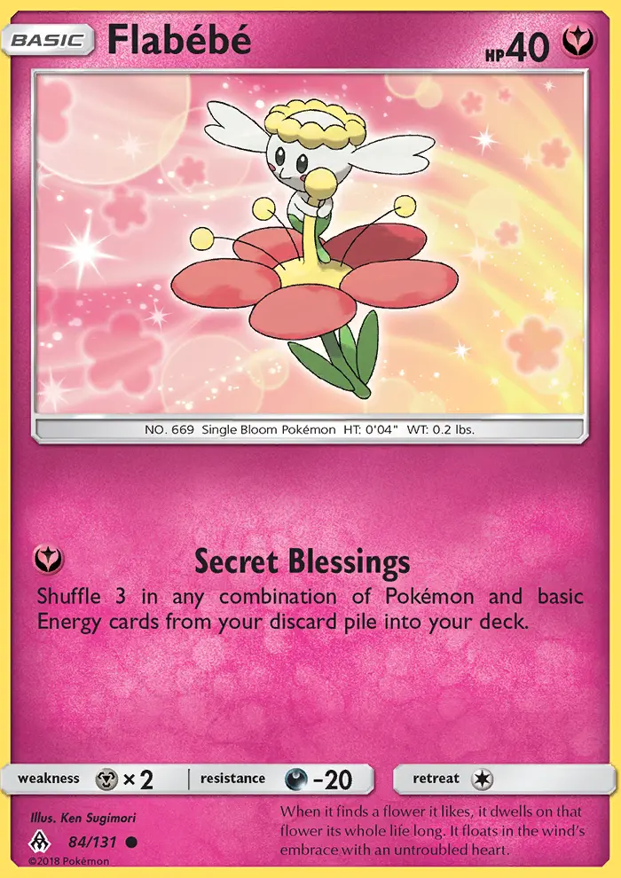 Flabébé Common Pokemon card #84 from Forbidden Light