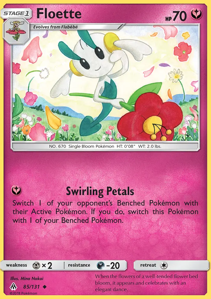Floette Uncommon Pokemon card #85 from Forbidden Light