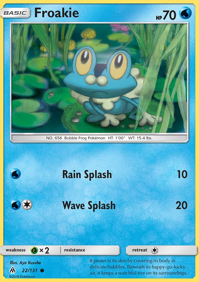 Froakie Common Pokemon card #22 from Forbidden Light