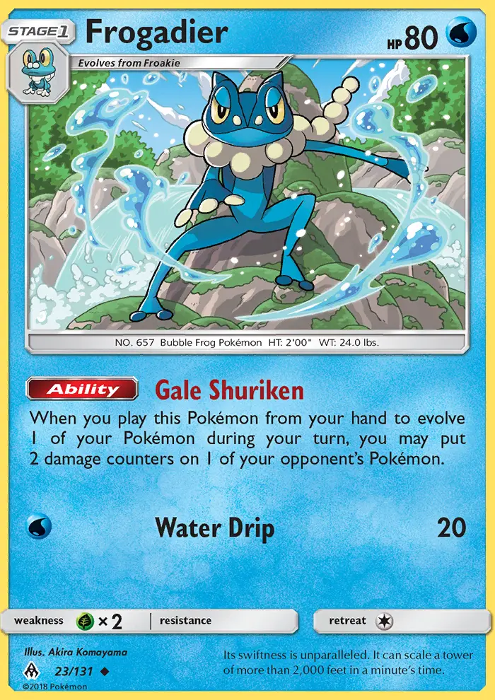 Frogadier Uncommon Pokemon card #23 from Forbidden Light