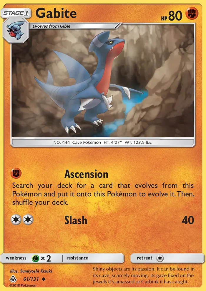 Gabite Uncommon Pokemon card #61 from Forbidden Light