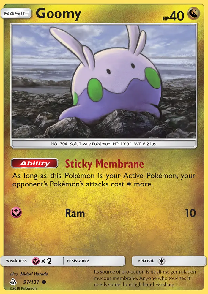 Goomy Common Pokemon card #91 from Forbidden Light
