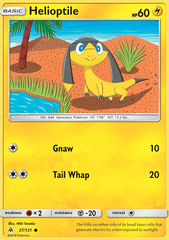 Helioptile Common Pokemon card #37 from Forbidden Light