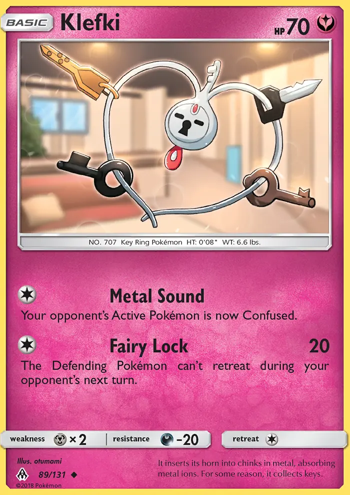 Klefki Uncommon Pokemon card #89 from Forbidden Light