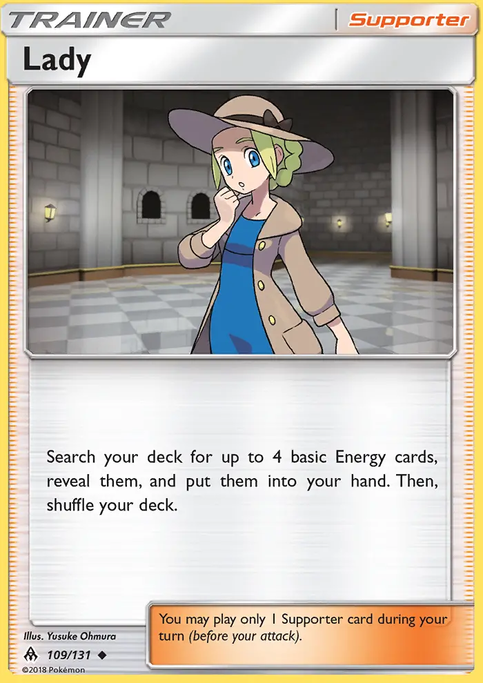 Lady Uncommon Pokemon card #109 from Forbidden Light