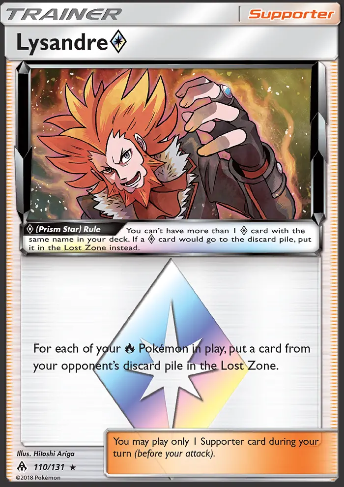 Lysandre ◇ Rare Pokemon card #110 from Forbidden Light