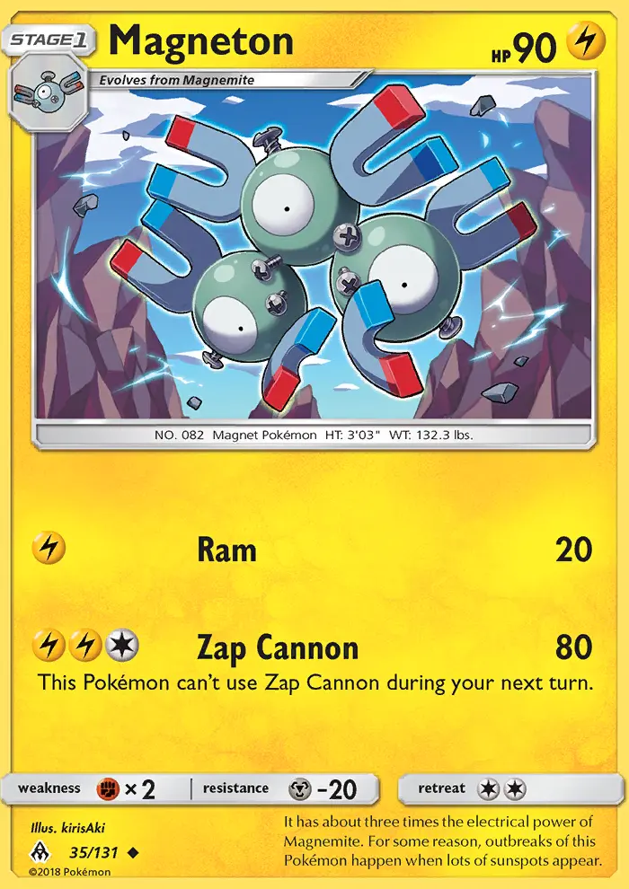 Magneton Uncommon Pokemon card #35 from Forbidden Light