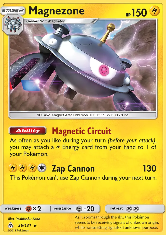 Magnezone Rare Pokemon card #36 from Forbidden Light