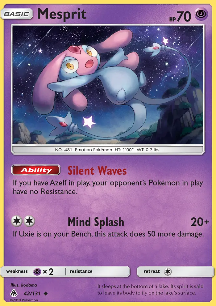 Mesprit Uncommon Pokemon card #42 from Forbidden Light