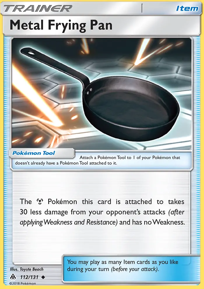 Metal Frying Pan Uncommon Pokemon card #112 from Forbidden Light