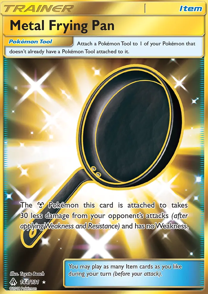 Metal Frying Pan Secret Rare Pokemon card #144 from Forbidden Light