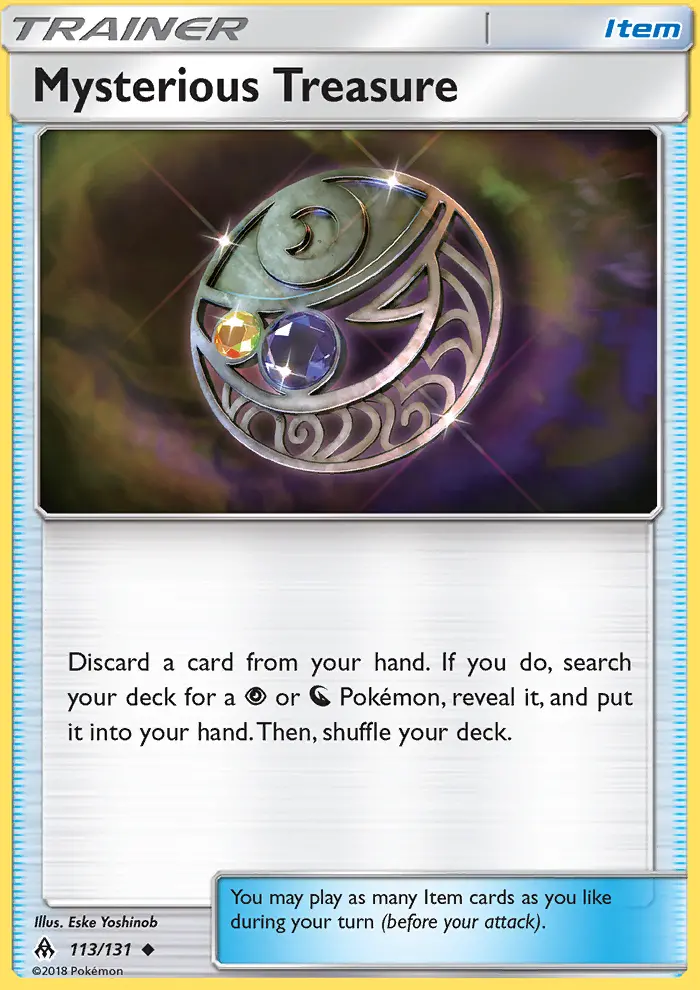 Mysterious Treasure Uncommon Pokemon card #113 from Forbidden Light