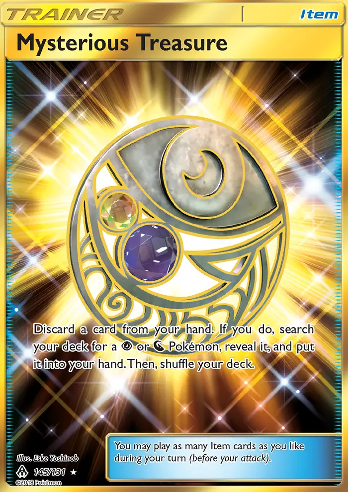 Mysterious Treasure Secret Rare Pokemon card #145 from Forbidden Light