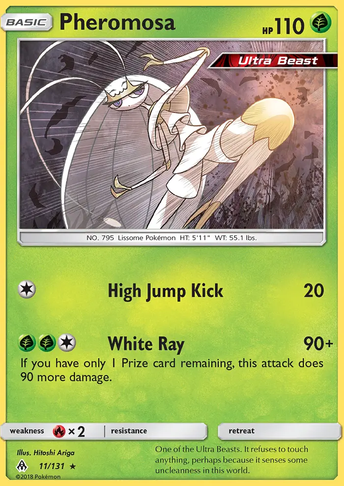 Pheromosa Rare Pokemon card #11 from Forbidden Light