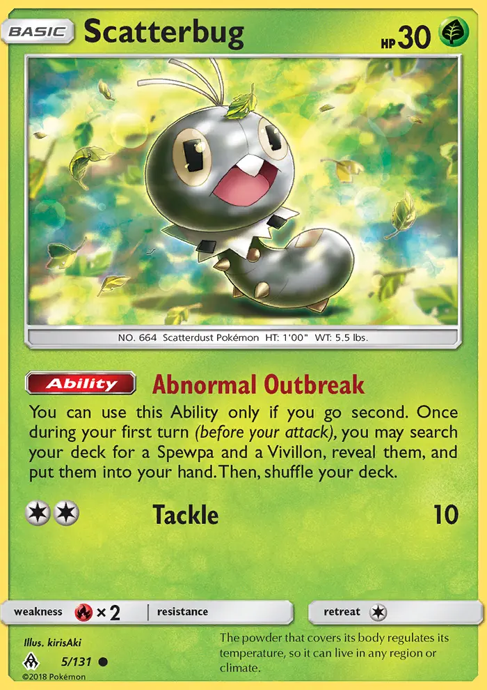 Scatterbug Common Pokemon card #5 from Forbidden Light