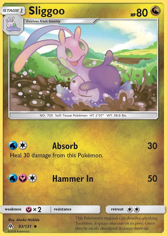 Sliggoo Uncommon Pokemon card #93 from Forbidden Light