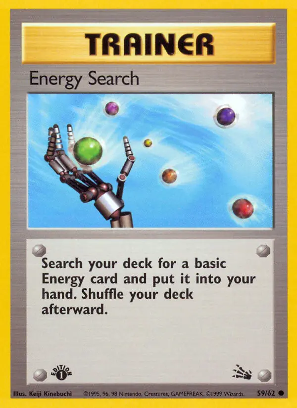 Energy Search Common Pokemon card #59 from Fossil