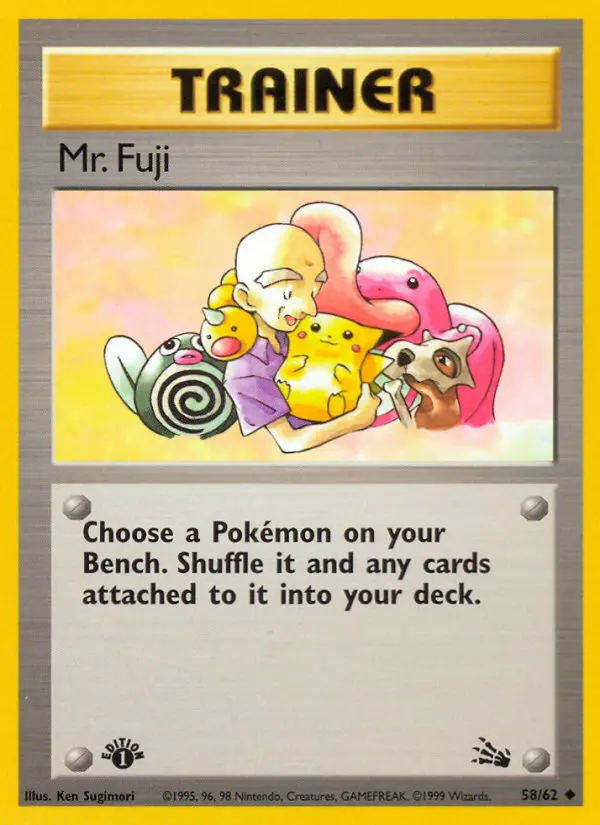 Mr. Fuji Uncommon Pokemon card #58 from Fossil