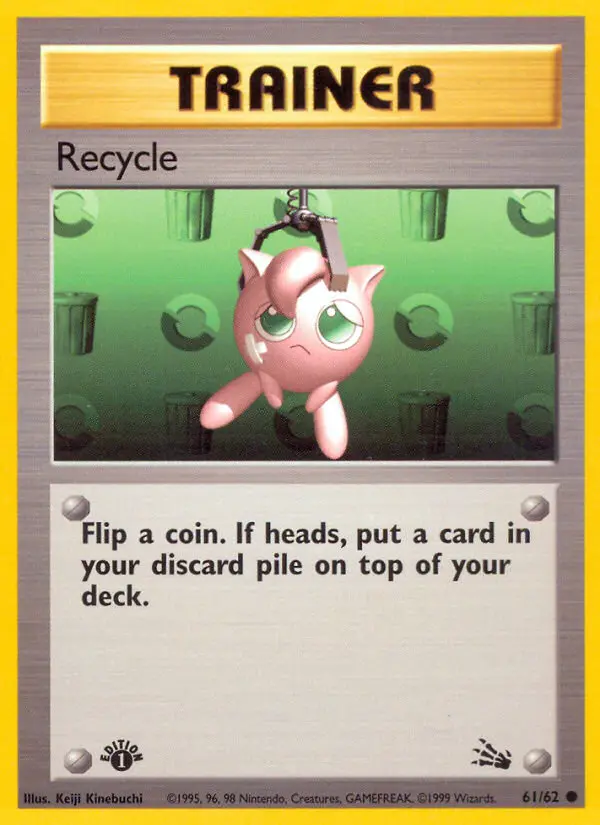 Recycle Common Pokemon card #61 from Fossil