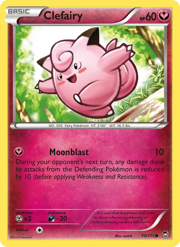 Clefairy Common Pokemon card #70 from Furious Fists