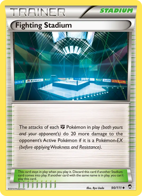 Fighting Stadium Uncommon Pokemon card #90 from Furious Fists