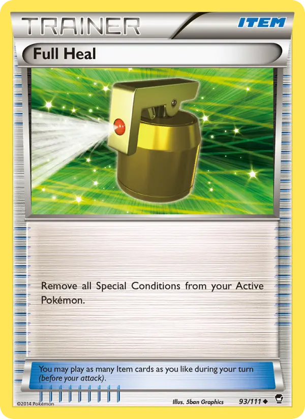 Full Heal Uncommon Pokemon card #93 from Furious Fists