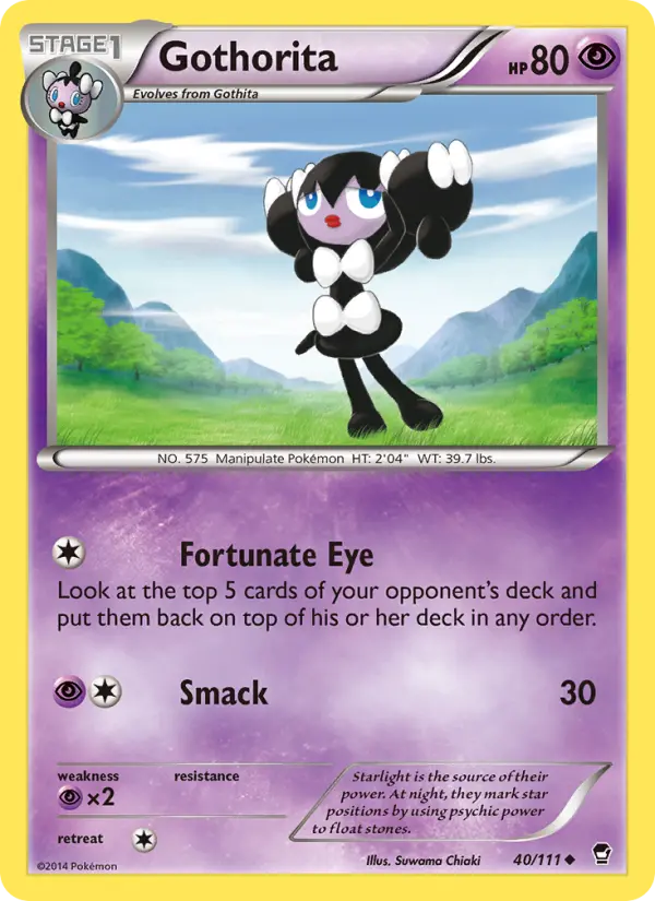 Gothorita Uncommon Pokemon card #40 from Furious Fists