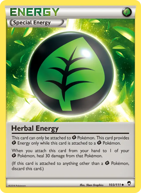 Herbal Energy Uncommon Pokemon card #103 from Furious Fists