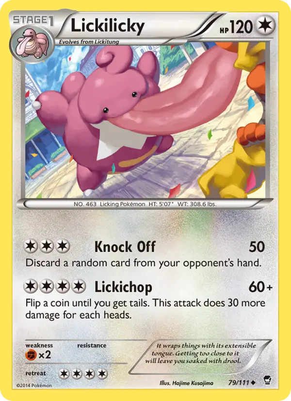 Lickilicky Uncommon Pokemon card #79 from Furious Fists