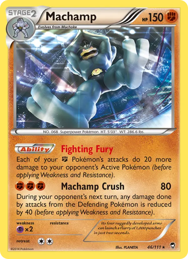 Machamp Rare Pokemon card #46 from Furious Fists
