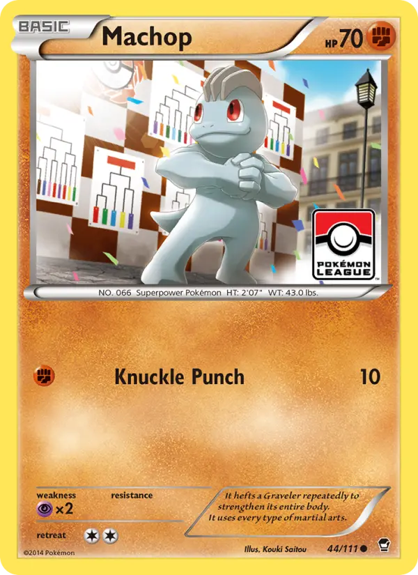Machop Common Pokemon card #44 from Furious Fists