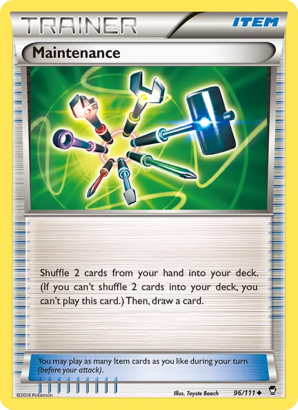 Maintenance Uncommon Pokemon card #96 from Furious Fists