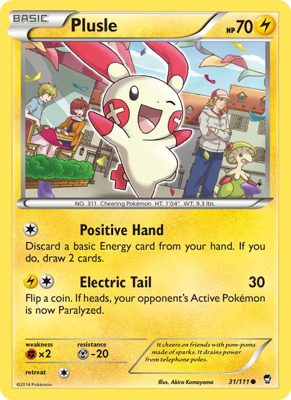 Plusle Common Pokemon card #31 from Furious Fists