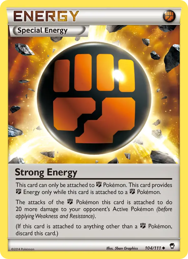 Strong Energy Uncommon Pokemon card #104 from Furious Fists