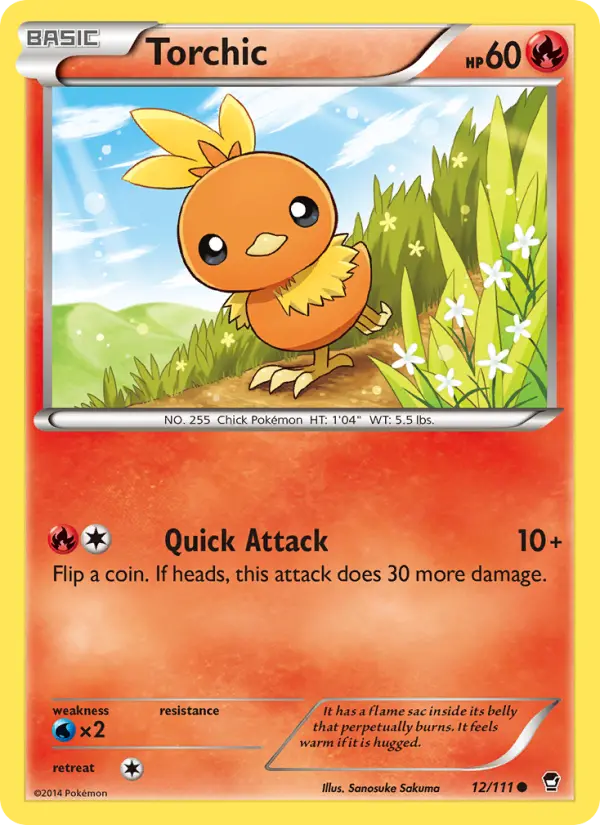 Torchic Common Pokemon card #12 from Furious Fists