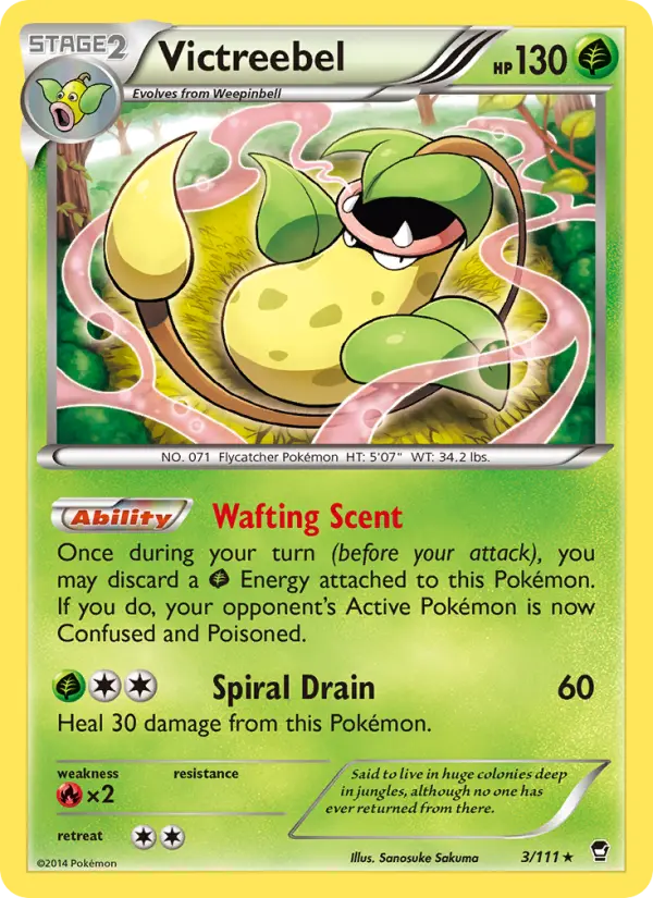 Victreebel Rare Pokemon card #3 from Furious Fists