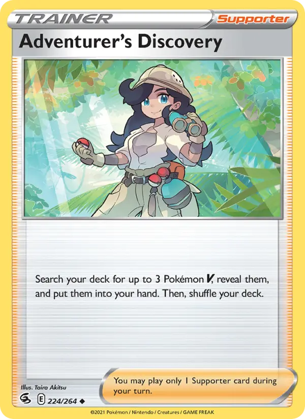 Adventurer's Discovery Uncommon Pokemon card #224 from Fusion Strike